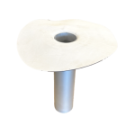 HWA Prefab EPDM Wit Manchet Aluminium Ø80mm - L300mm met Bevestigingsflens